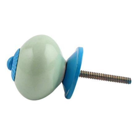 Solid Light Green Turquoise Fitting Ceramic Knob